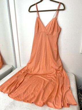 Vintage Ginger Rogers for JCPenney Coral Maxi Nightgown Elegant Feminine XS/S